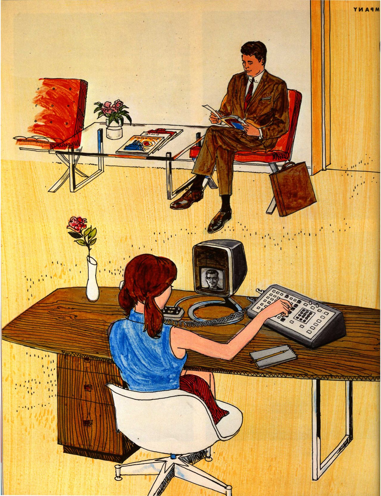 Image for video phone via landline 