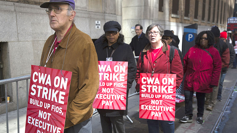 Image for Verizon Pain From Strike Seen Growing; Wells Fargo Cuts Estimates [telecom] 