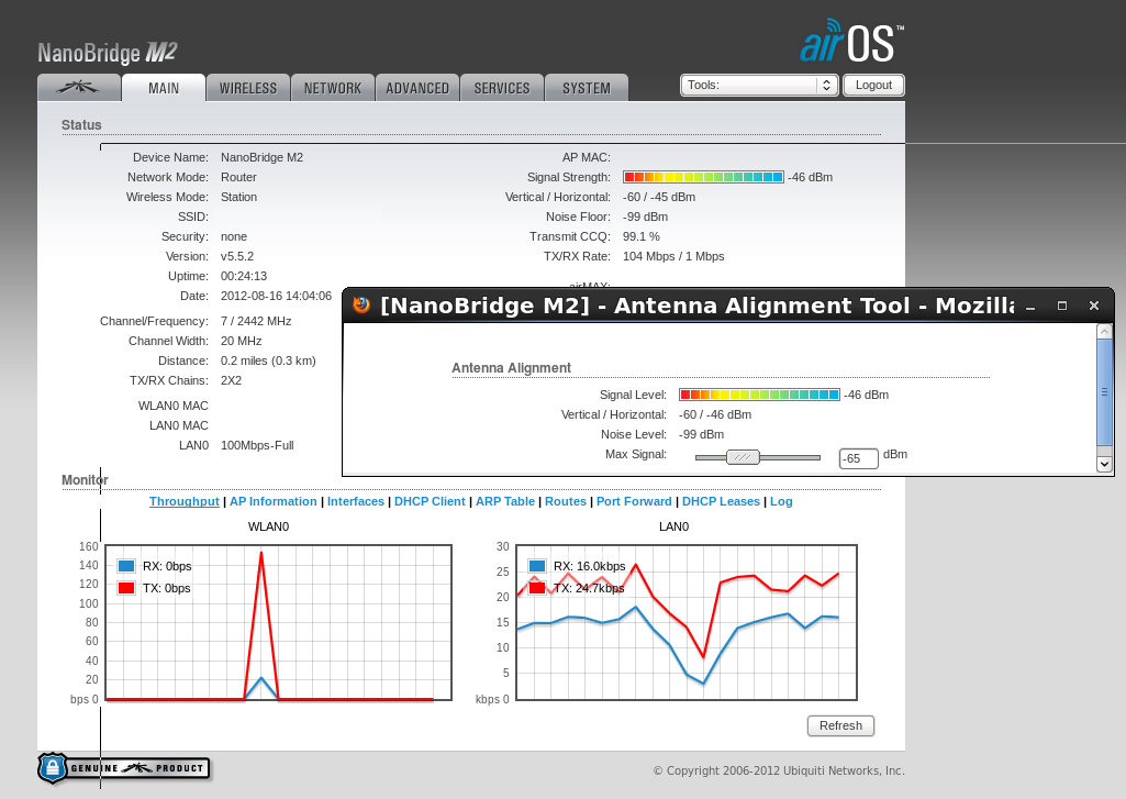 Image for Connect to home broadband router with a Nanobridge M2 radio & Linux laptop 