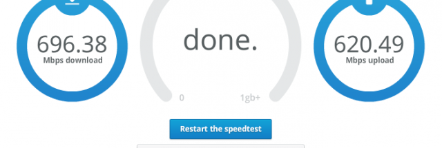 Image for [telecom]  Google Fiber is live in Kansas City, real-world speeds at 700 Mbps 