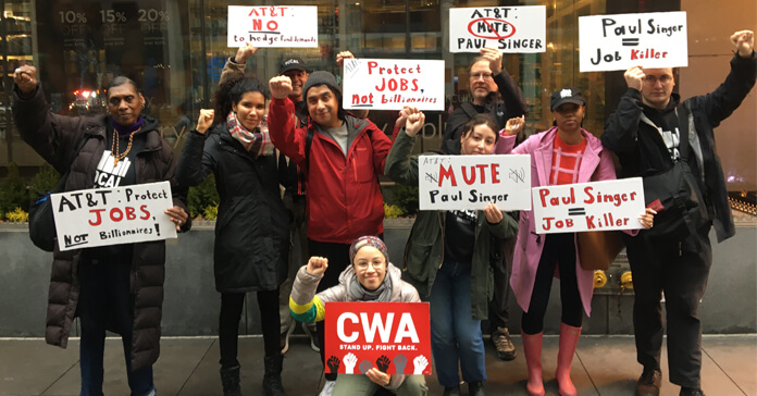 Image for Activists Protest AT&T's New Plan to Cut Labor Costs [telecom] 