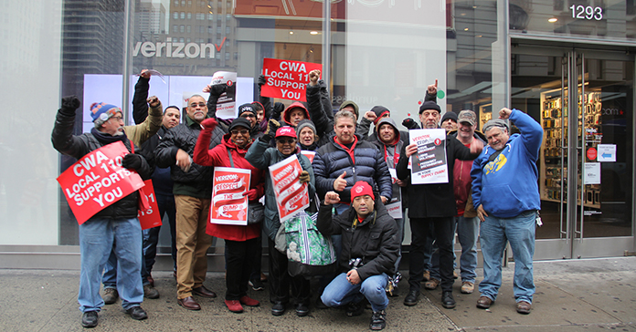 Image for CWA actions against Verizon [telecom] 