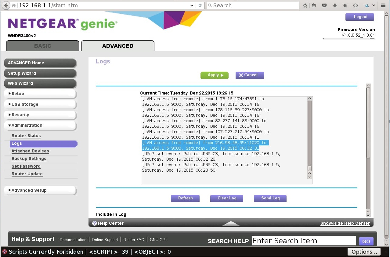 Image for Review of my home broadband router logs (suspicious activity?) 