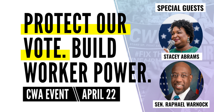 Image for Protect Our Vote. Build Worker Power. [telecom] 