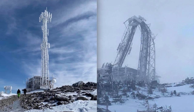 Image for High Winds At Sugarloaf Destroy Summit Radio Tower [telecom] 