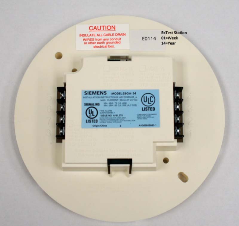 Image for Seimens  recalls sounder base for smoke detectors 