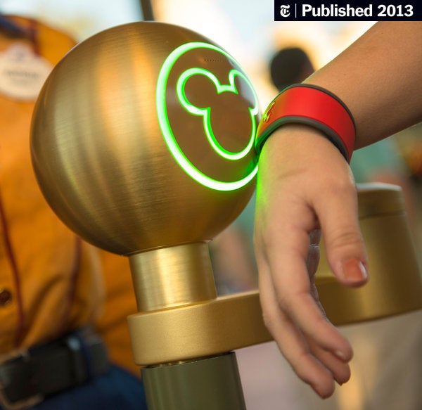 Image for [telecom]  At Disney Parks, a Bracelet Meant to Build Loyalty (and Sales) 