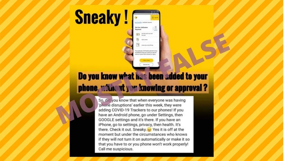 Image for Did a Phone Service Outage Enable COVID-19 Tracking Apps To Be  Placed in Phones? [telecom] 