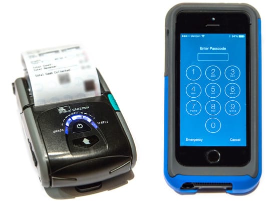 Image for Railroad hand-held ticketing machine, a "tricked out iphone" [telecom] 