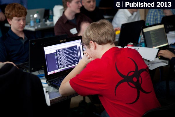 Image for [telecom]  Luring Young Web Warriors Is Priority. It's Also a Game. 