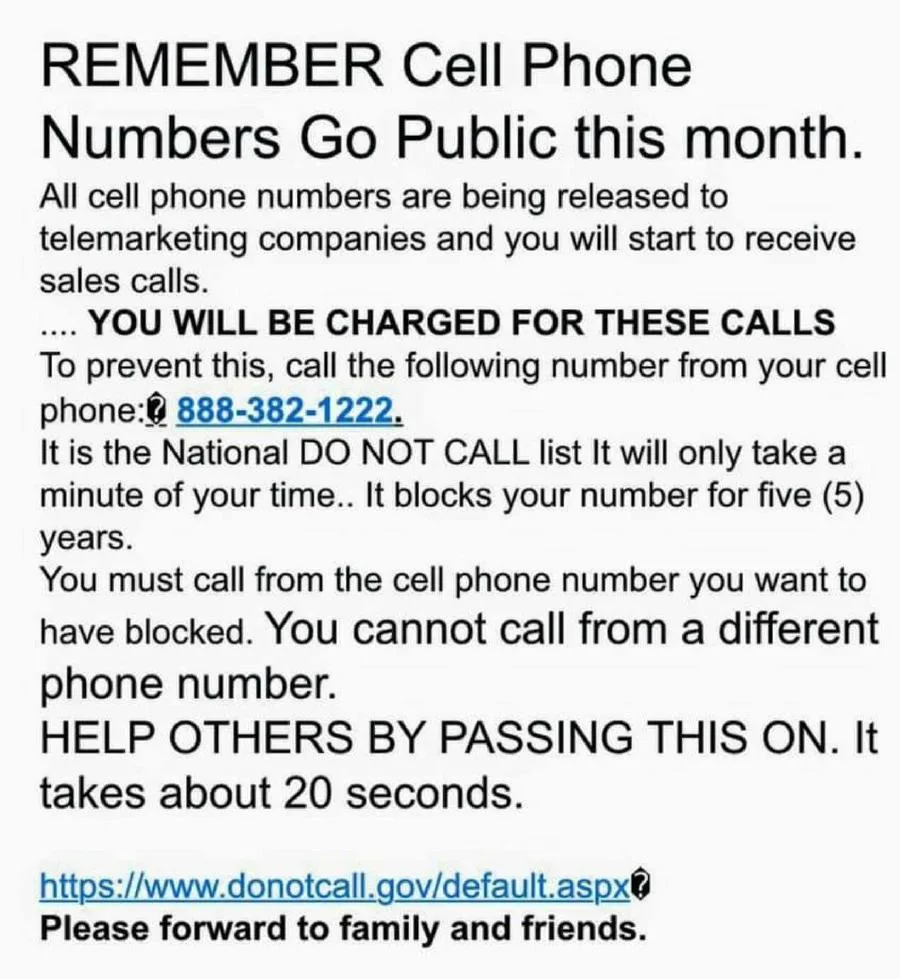 Image for Re: Telemarketing to Cellphones