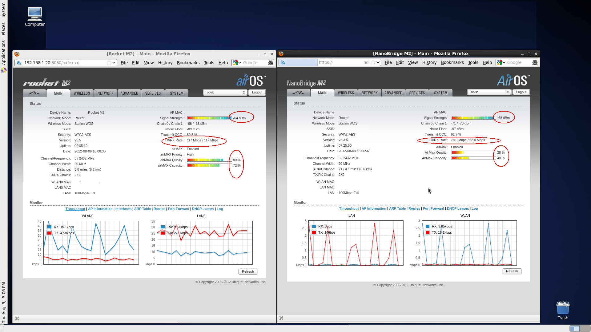 Image for Why does the Nanobridge NB2-18 have half the speed of the RocketDish in speedtest.net tests today? 